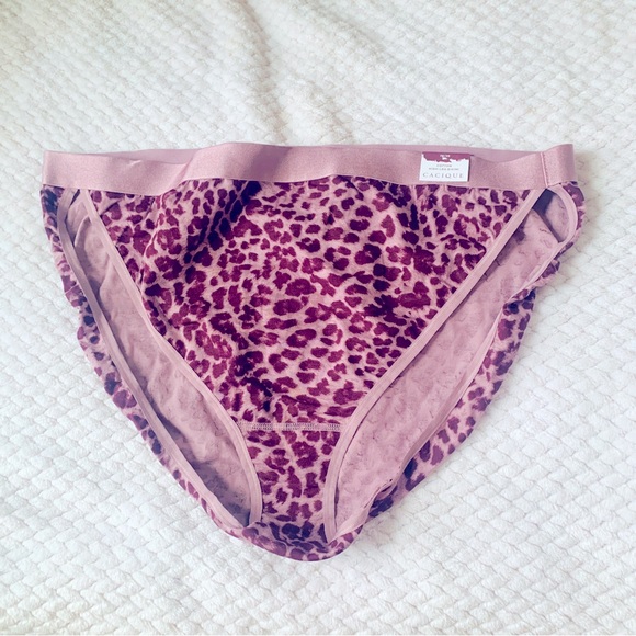 Cacique bikini panty 26/28 purple cheetah print - Picture 2 of 5